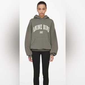Anine Bing - Harvey Sweatshirt in Dusty Olive size small